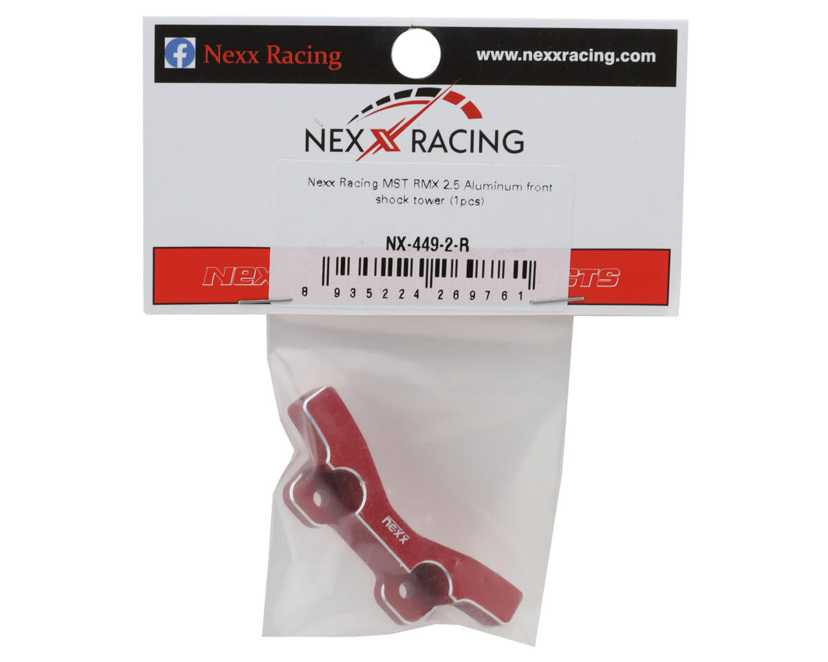 NEXX Racing MST RMX2.5 Aluminum Front Shock Tower (Type 2) (Red)