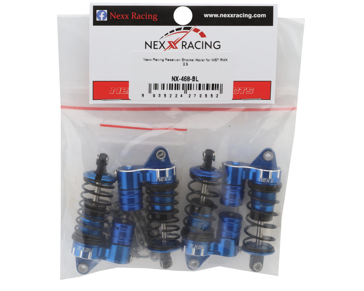 NEXX Racing MST RMX 2.5 56mm Aluminum Oil-Filled Threaded Reservoir Shocks