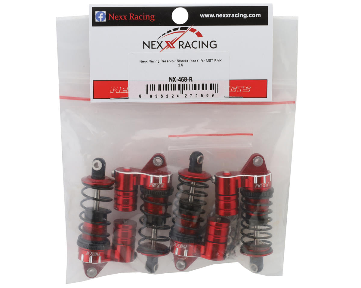 NEXX Racing MST RMX 2.5 56mm Aluminum Oil-Filled Threaded Reservoir Shocks