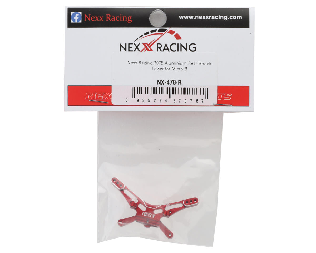 NEXX Racing Losi Micro-B 7075 Aluminium Rear Shock Tower (Red)