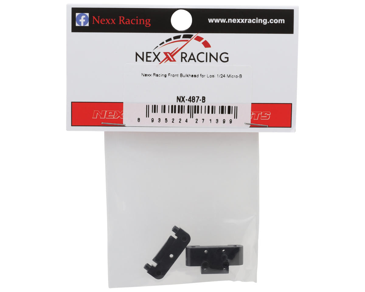 NEXX Racing Losi® Micro-B Aluminum Front Bulkhead (Black)