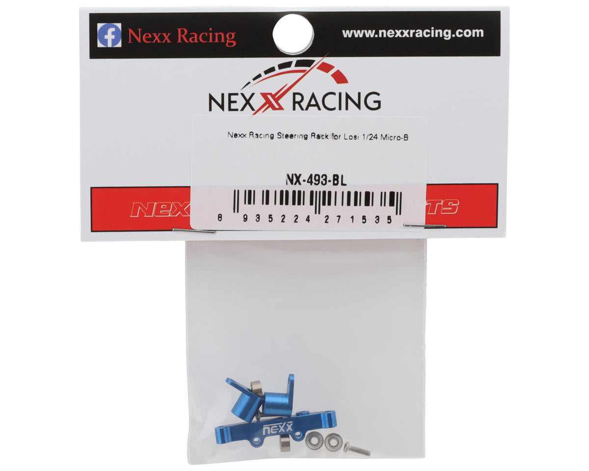 NEXX Racing Losi® Micro-B Aluminum Steering Rack Set (Blue)