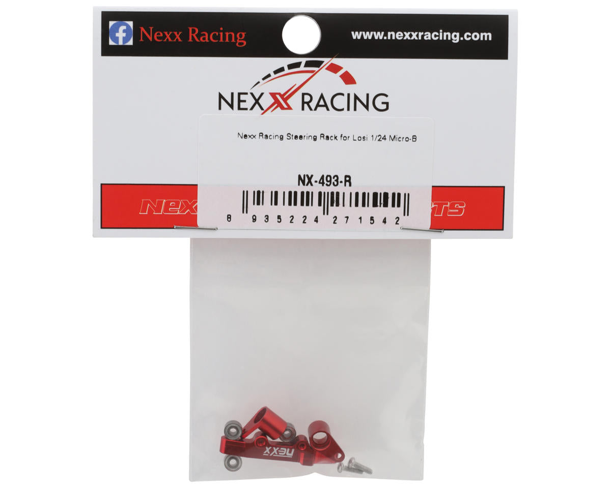 NEXX Racing Losi® Micro-B Aluminum Steering Rack Set (Red)