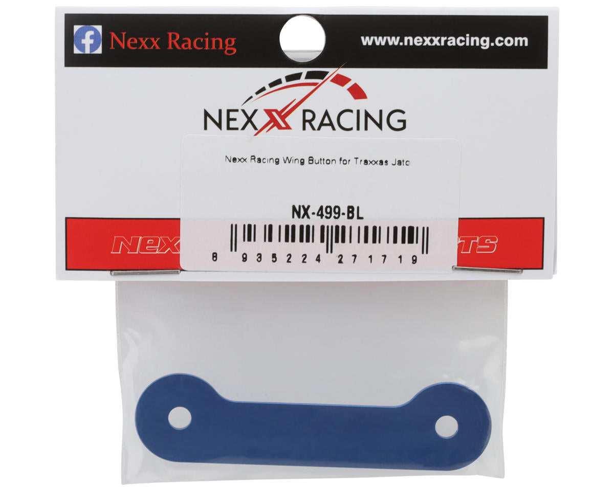 NEXX Racing One-Piece Aluminum Wing Button for Traxxas® Jato® 4x4 (Blue)