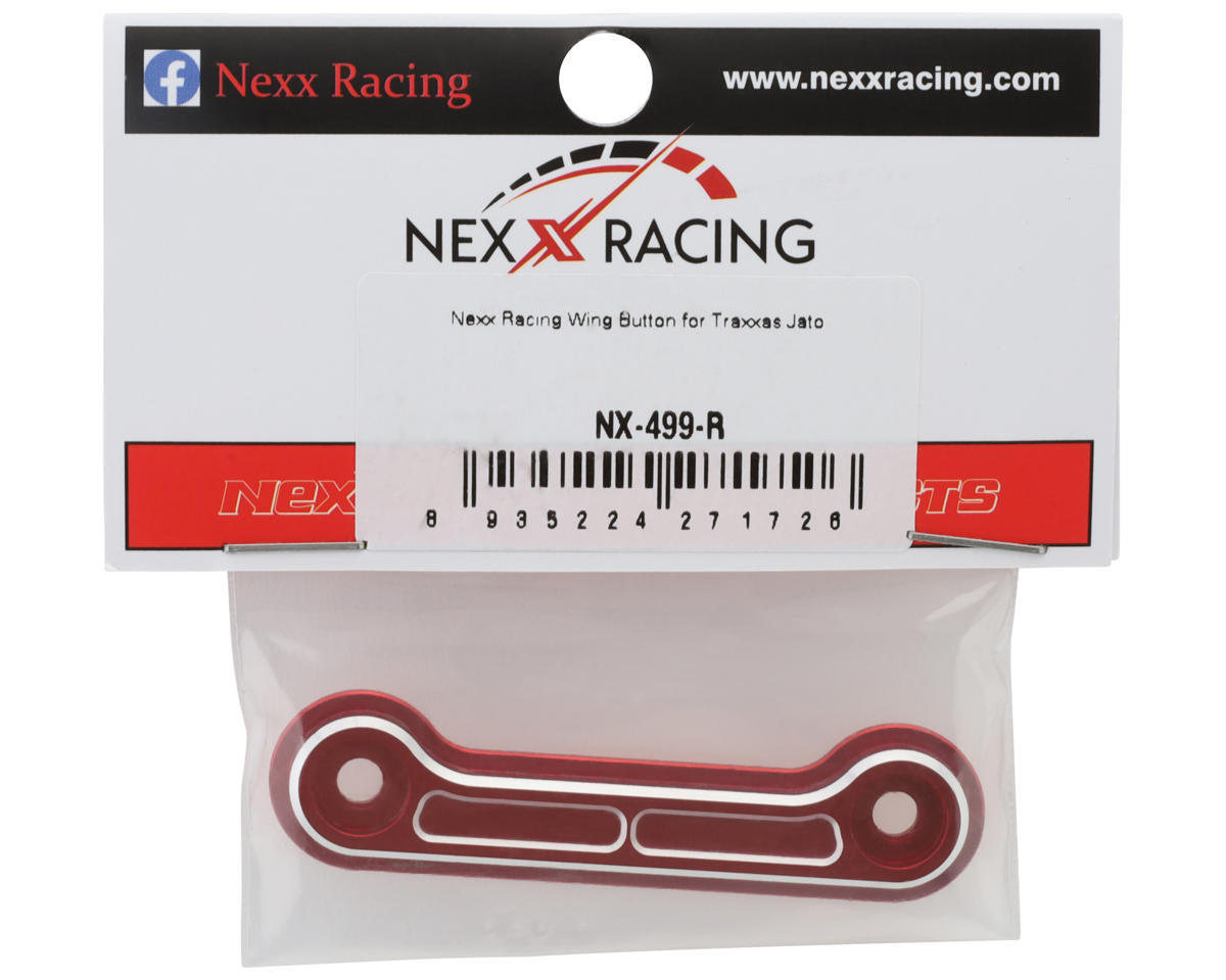 NEXX Racing One-Piece Aluminum Wing Button for Traxxas® Jato® 4x4 (Red)