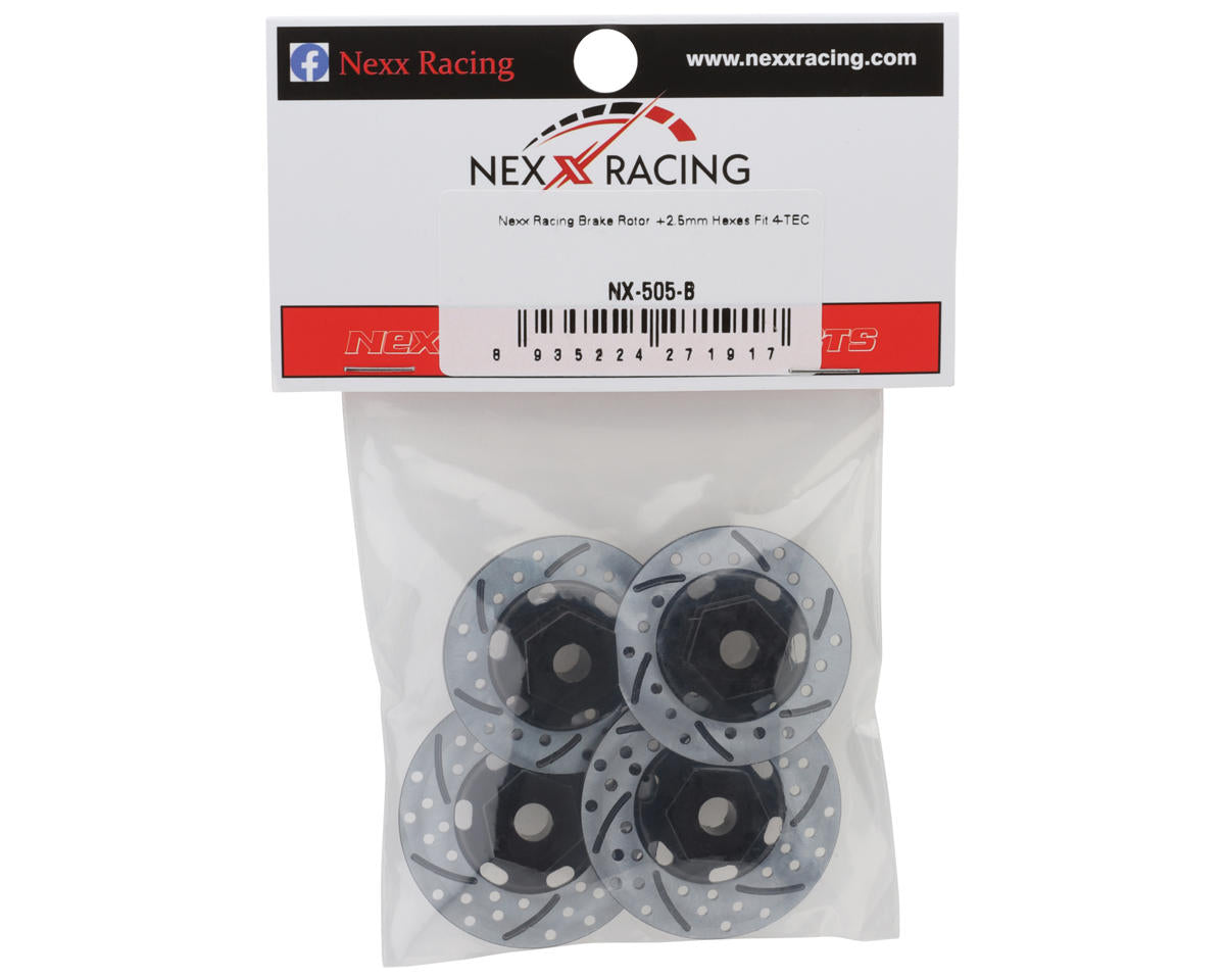 NEXX Racing 12mm Aluminum Brake Rotor Hex Hubs for Traxxas® 4-Tec® (Black) (4)