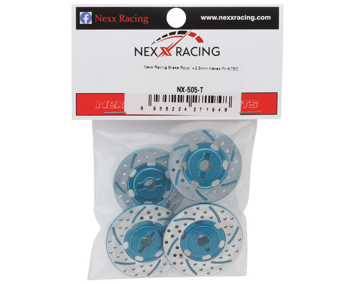 NEXX Racing 12mm Aluminum Brake Rotor Hex Hubs for Traxxas® 4-Tec® (Turquoise)