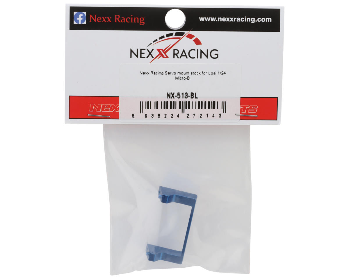 NEXX Racing Losi® Micro-B Aluminum Servo Mount (Blue)