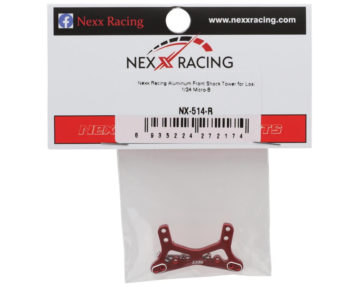 NEXX Racing Losi® Micro-B Aluminum Front Shock Tower (Red)