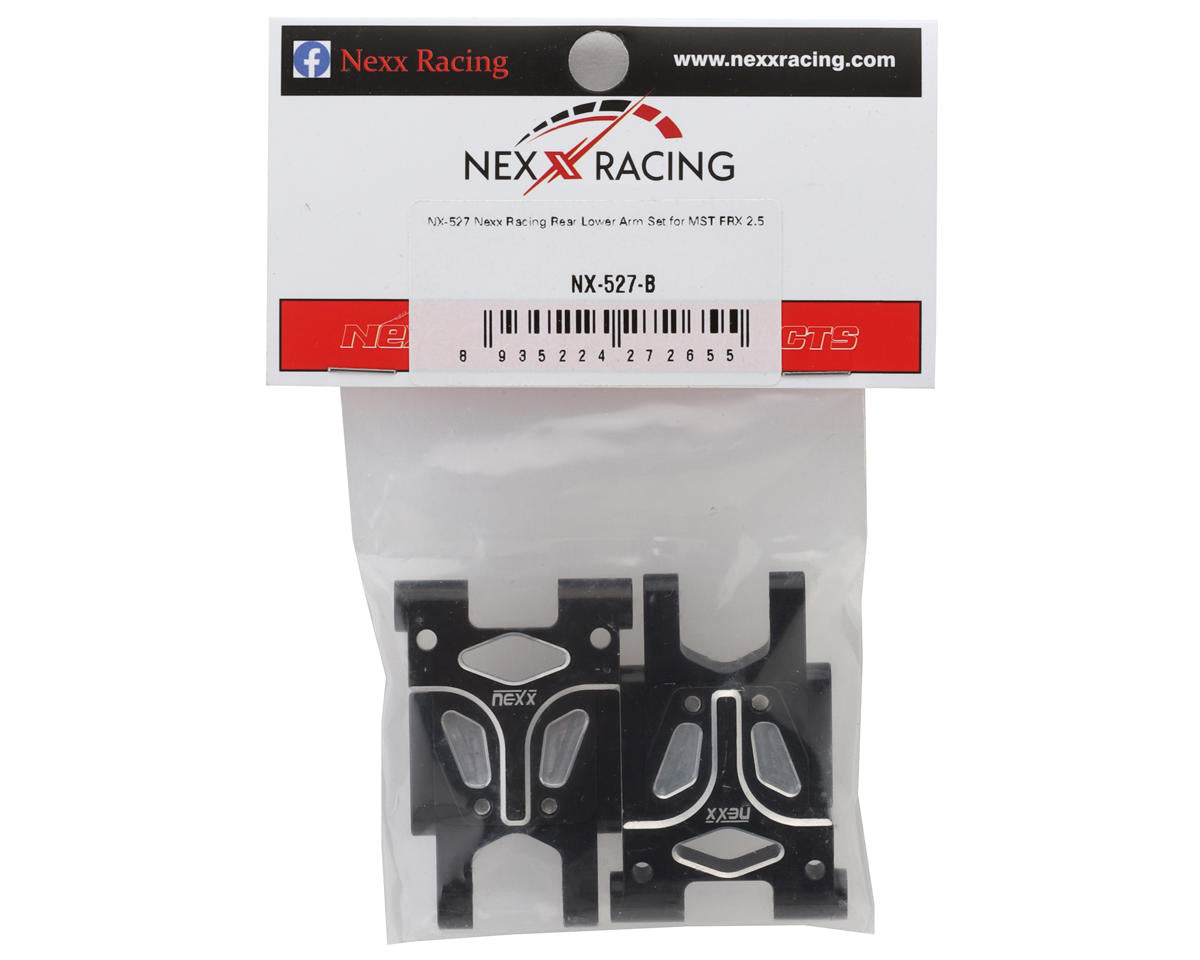 NEXX Racing MST FRX Aluminum Rear Lower Arm Set (Black) (2)