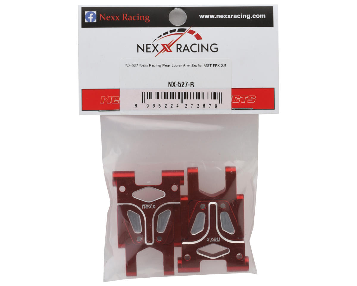 NEXX Racing MST FRX Aluminum Rear Lower Arm Set (Red) (2)