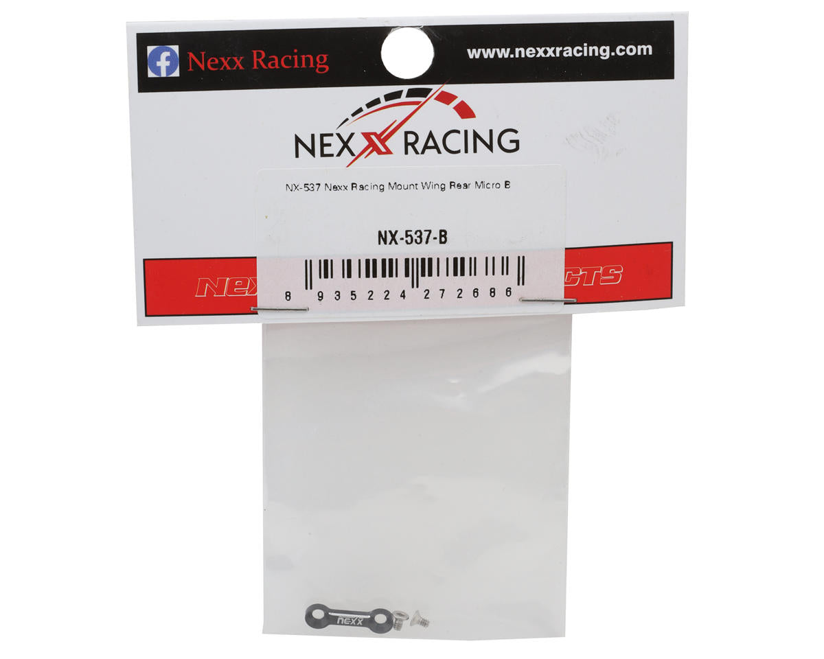 NEXX Racing Losi® Micro-B/Micro-T Aluminum Rear Wing Mount Button (Black)