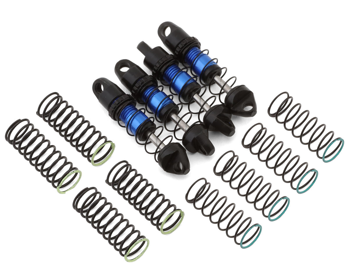 NEXX Racing Axial SCX30 25mm Aluminum Threaded Oil-Filled Shocks (Blue) (4)
