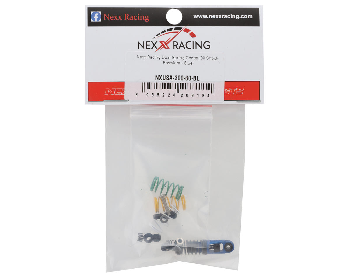NEXX Racing Mini-Z Premium Aluminum Dual Spring Oil-Filled Center Shock (Blue)