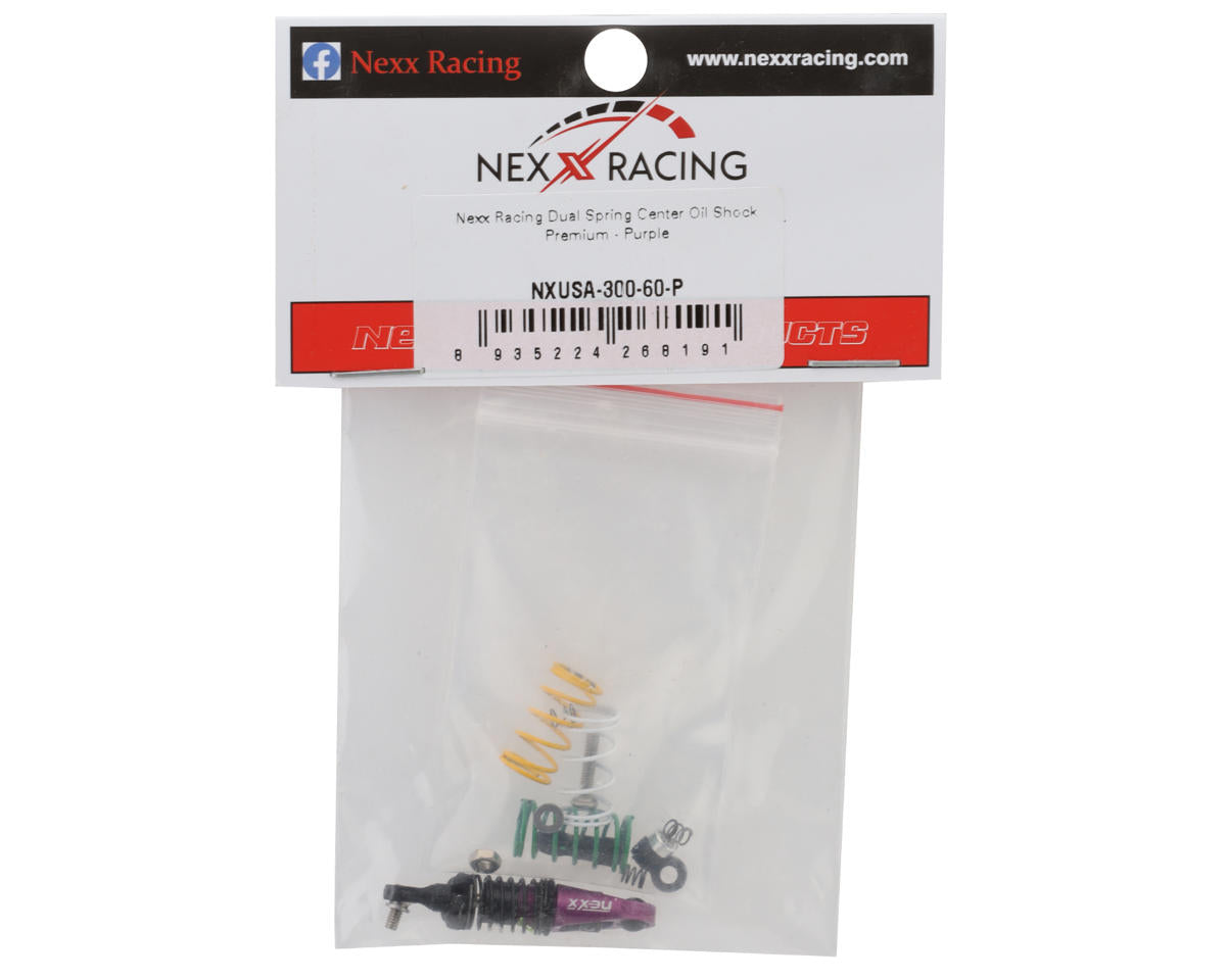 NEXX Racing Mini-Z Premium Aluminum Dual Spring Oil-Filled Center Shock (Purple)