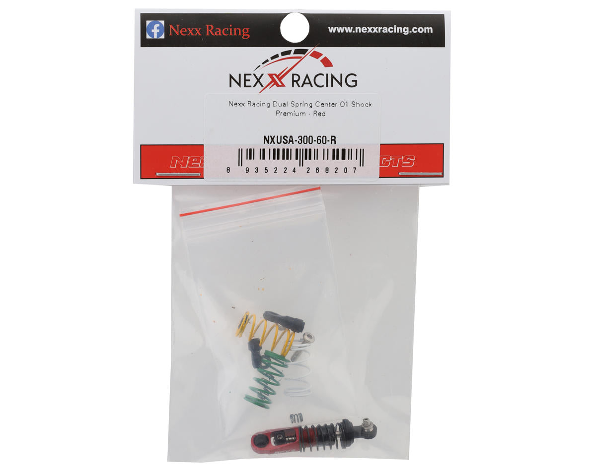 NEXX Racing Mini-Z Premium Aluminum Dual Spring Oil-Filled Center Shock (Red)