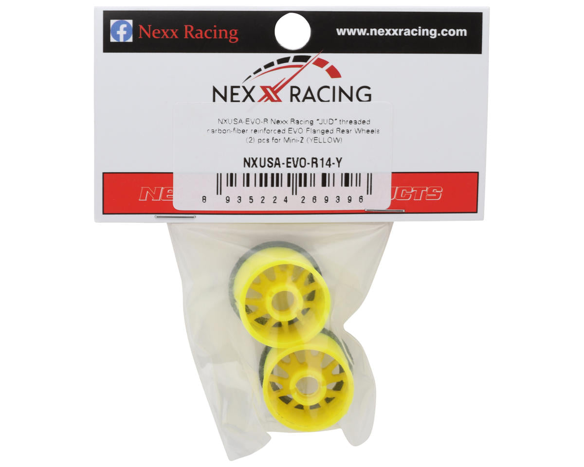 NEXX Racing Mini-Z RWD"JUD" EVO Rear Threaded Side-Wall Carbon Fiber Rims