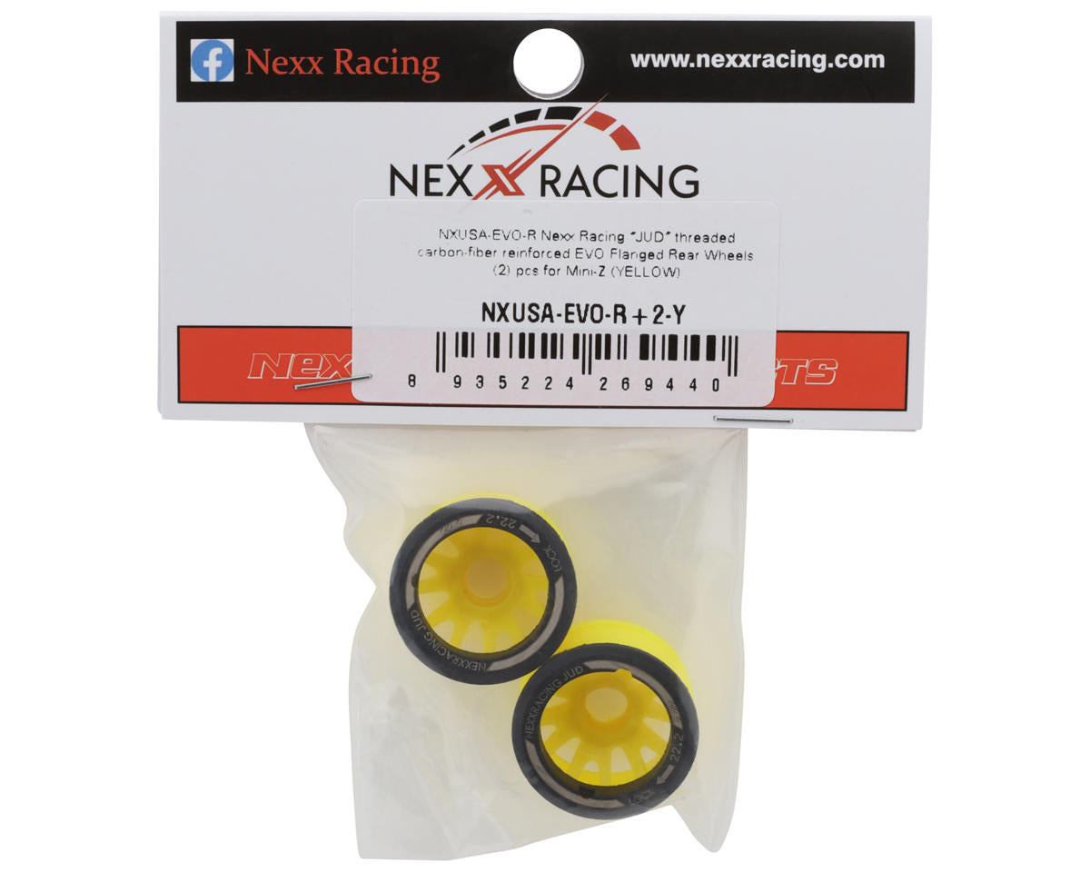 NEXX Racing Mini-Z RWD "JUD" EVO Rear Threaded Side-Wall Carbon Fiber Rims