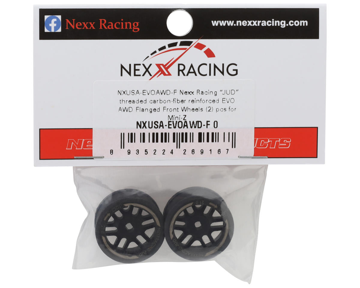 NEXX Racing Mini-Z "JUD" EVO Front Threaded Side-Wall AWD Carbon-Fiber Rims