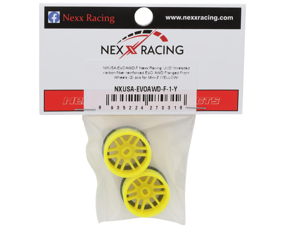 NEXX Racing Mini-Z AWD "JUD" EVO Front Threaded Side-Wall Carbon Fiber Rims