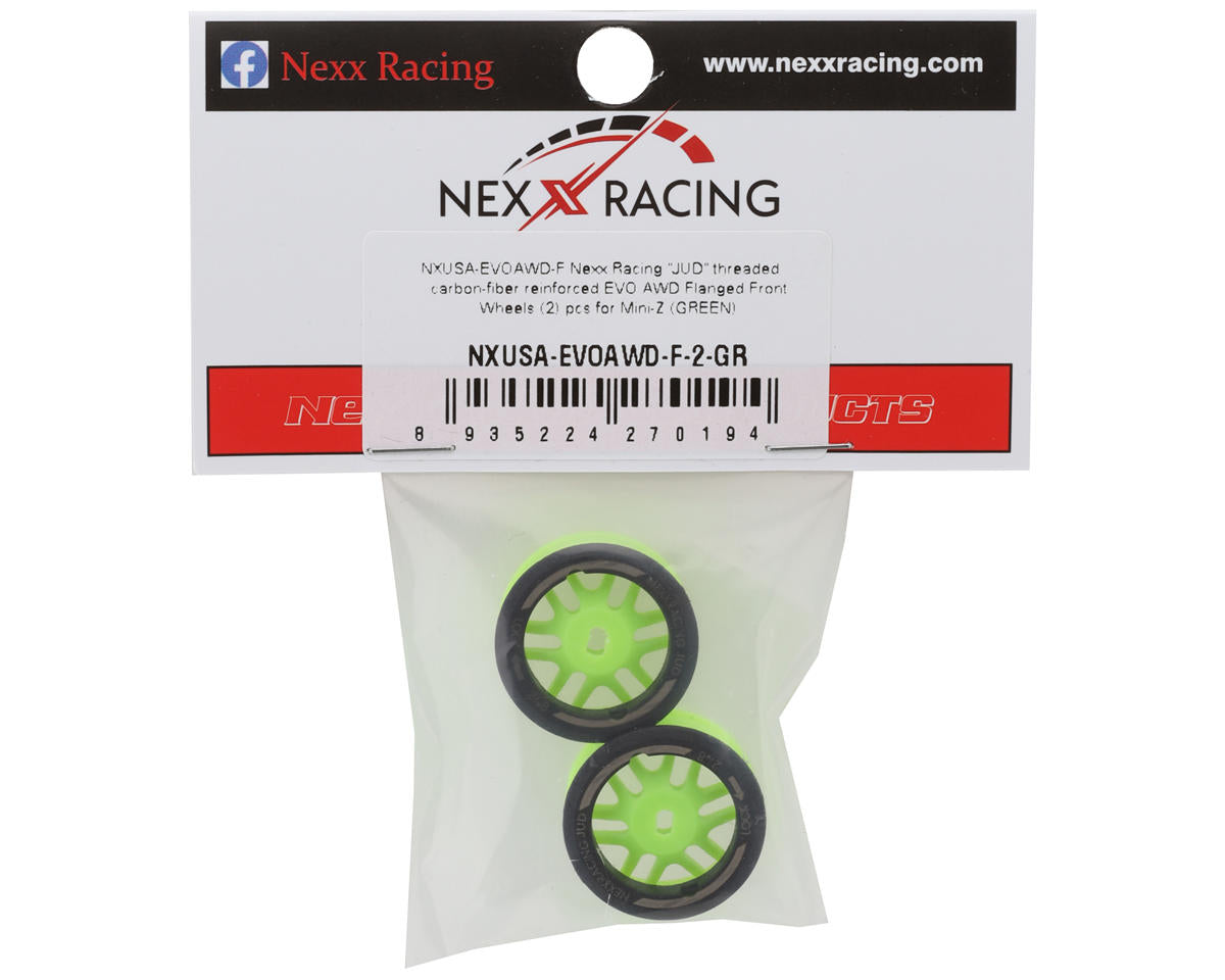 NEXX Racing Mini-Z AWD "JUD" EVO Front Threaded Side-Wall Carbon Fiber Rims
