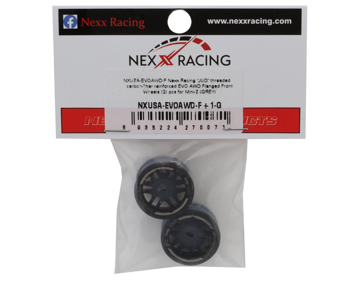 NEXX Racing Mini-Z AWD "JUD" EVO Front Threaded Side-Wall Carbon Fiber Rims