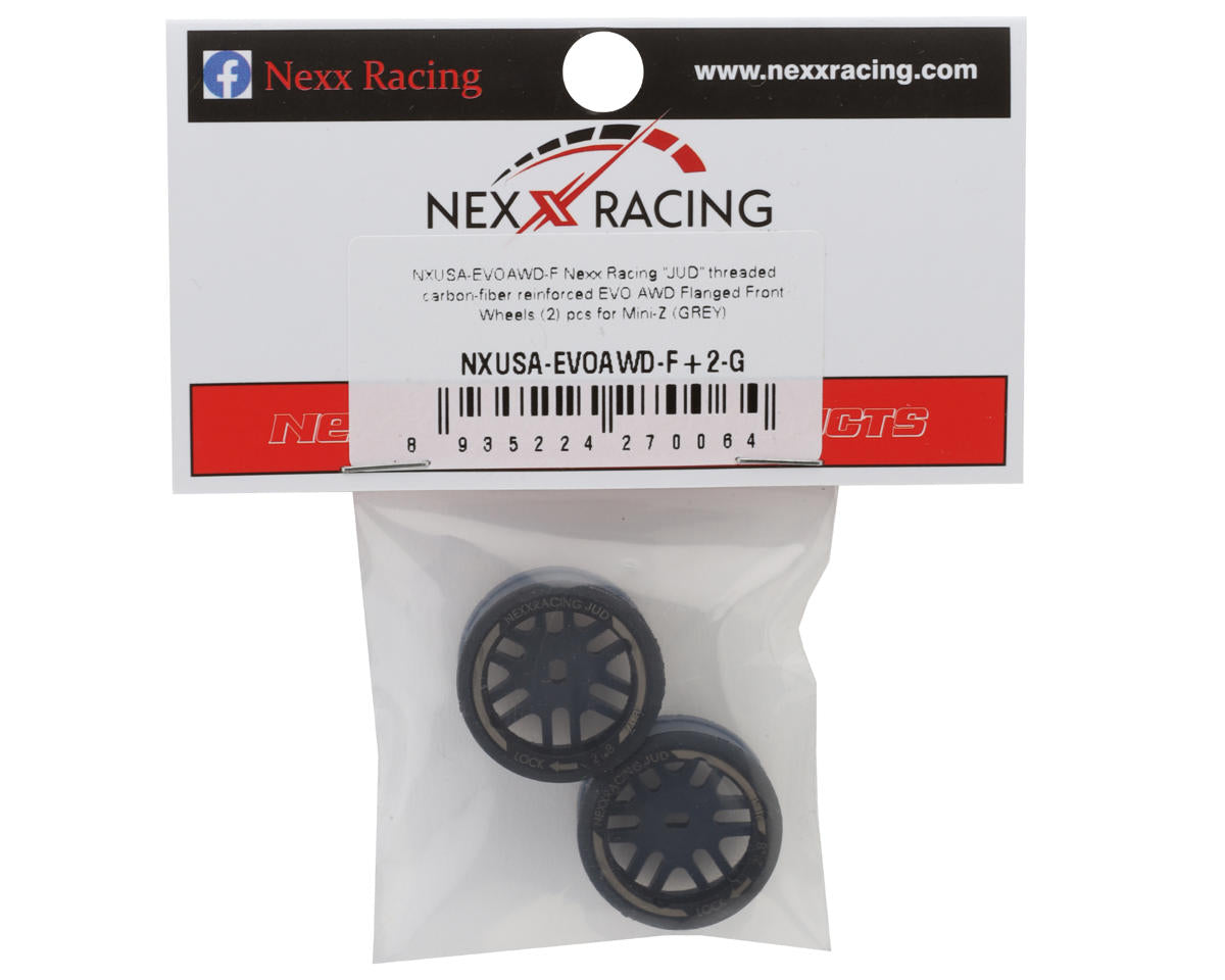 NEXX Racing Mini-Z AWD "JUD" EVO Front Threaded Side-Wall Carbon Fiber Rims