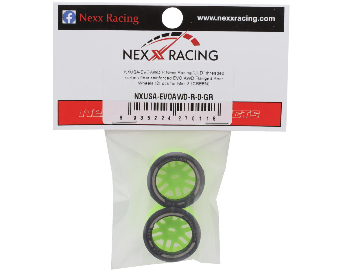 NEXX Racing Mini-Z AWD "JUD" EVO Rear Threaded Side-Wall Carbon Fiber Rims