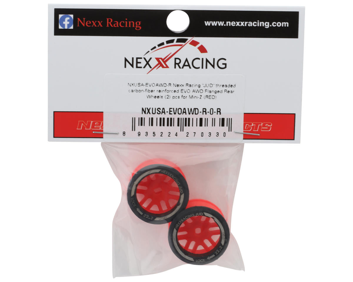 NEXX Racing Mini-Z AWD "JUD" EVO Rear Threaded Side-Wall Carbon Fiber Rims