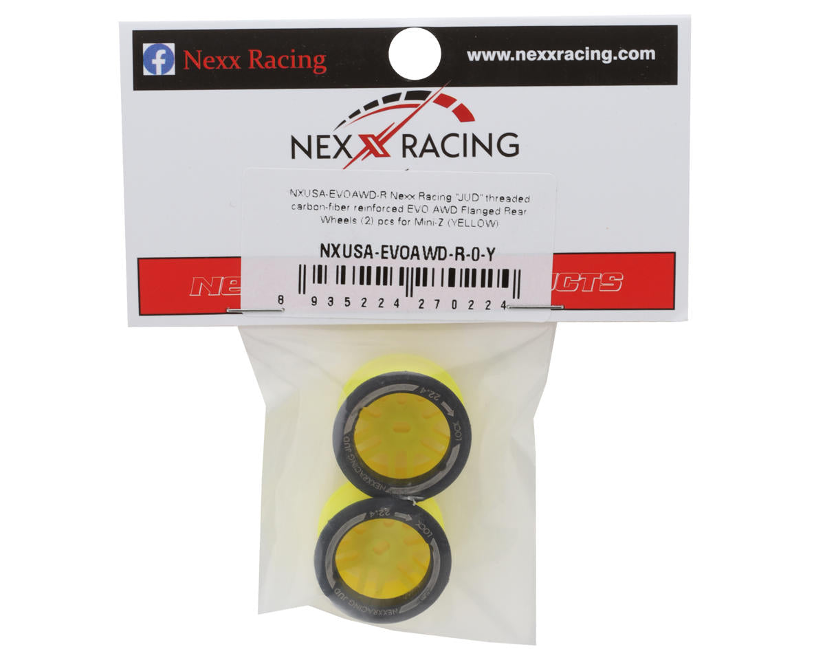 NEXX Racing Mini-Z AWD "JUD" EVO Rear Threaded Side-Wall Carbon Fiber Rims