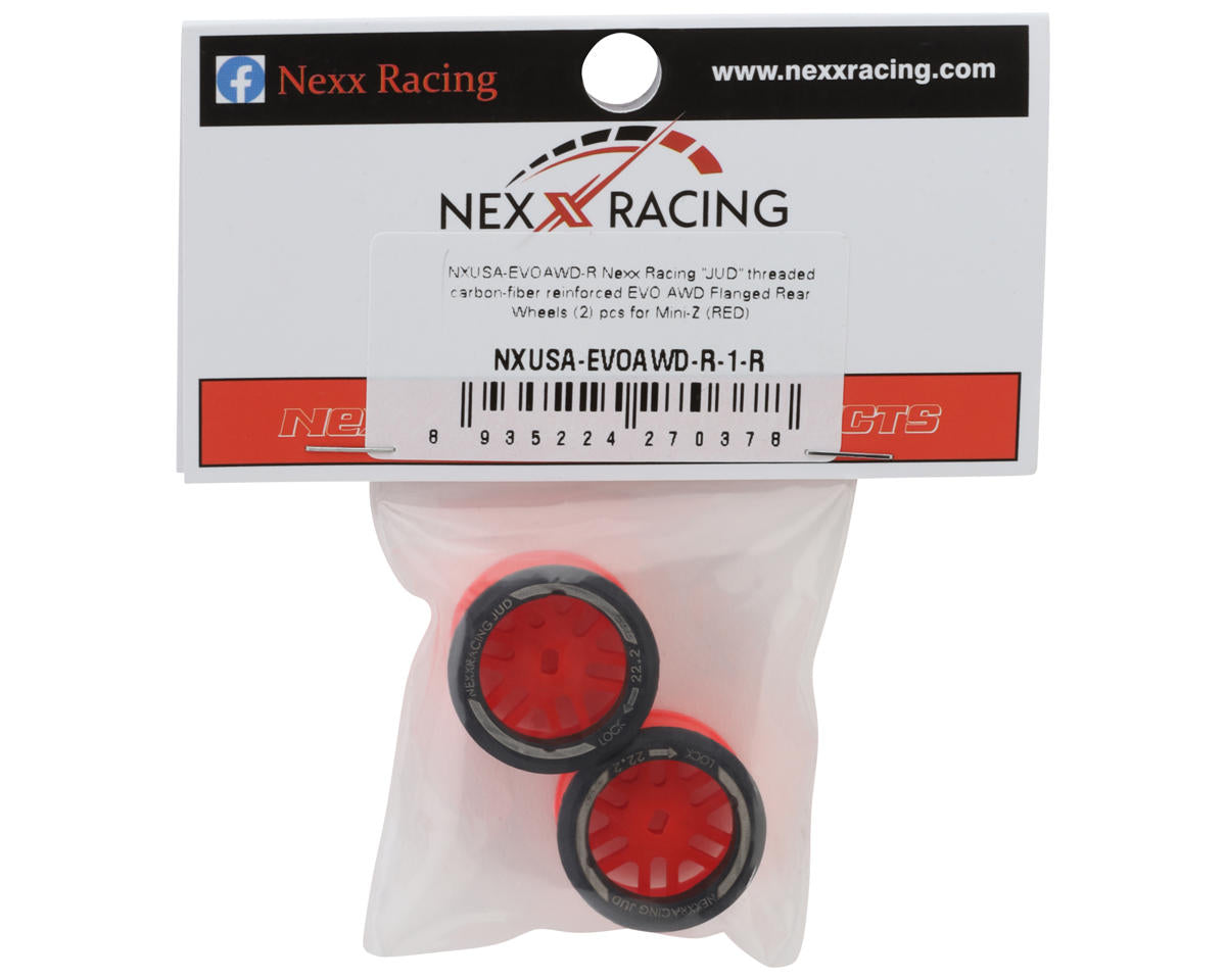 NEXX Racing Mini-Z AWD "JUD" EVO Rear Threaded Side-Wall Carbon Fiber Rims