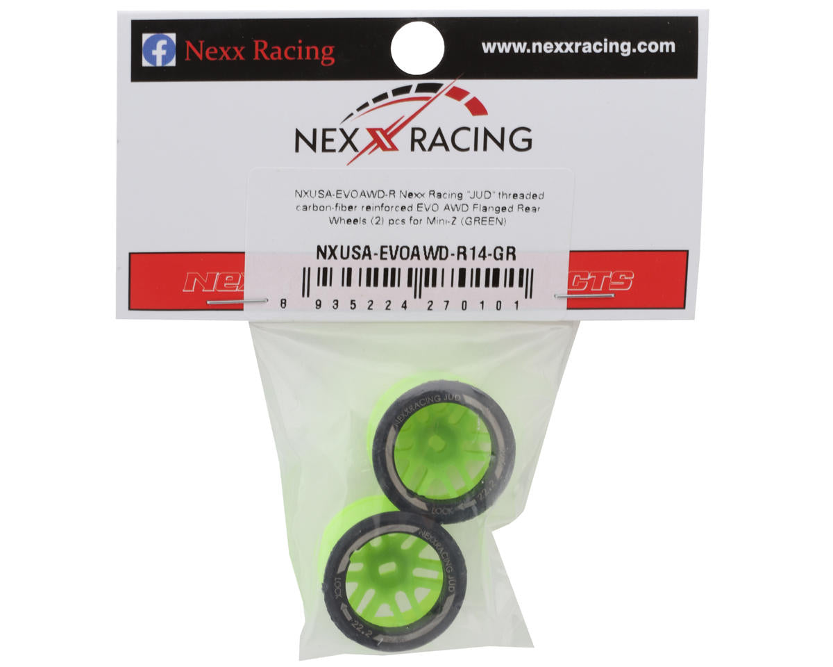NEXX Racing Mini-Z AWD"JUD" EVO Rear Threaded Side-Wall Carbon Fiber Rims