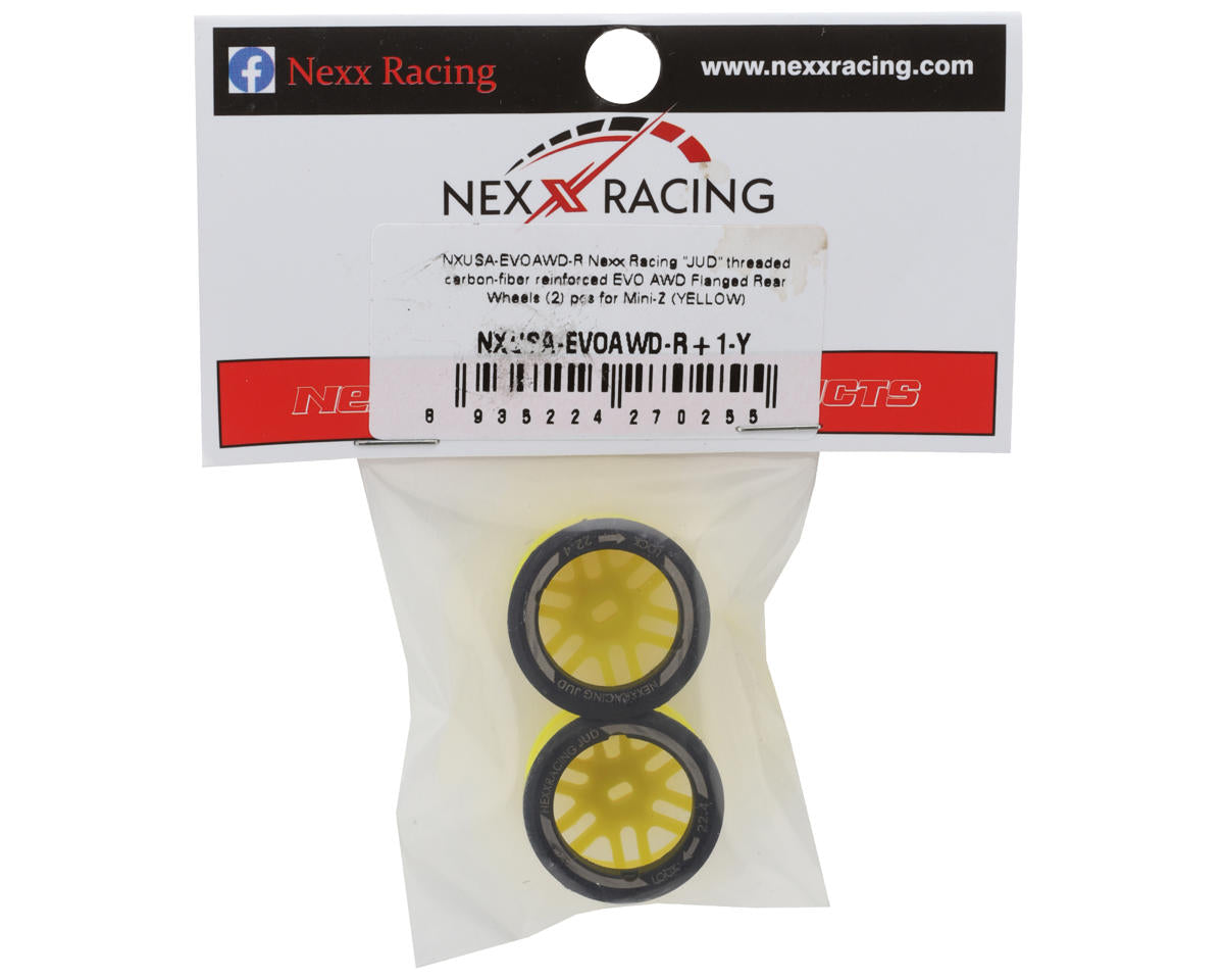 NEXX Racing Mini-Z AWD "JUD" EVO Rear Threaded Side-Wall Carbon Fiber Rims