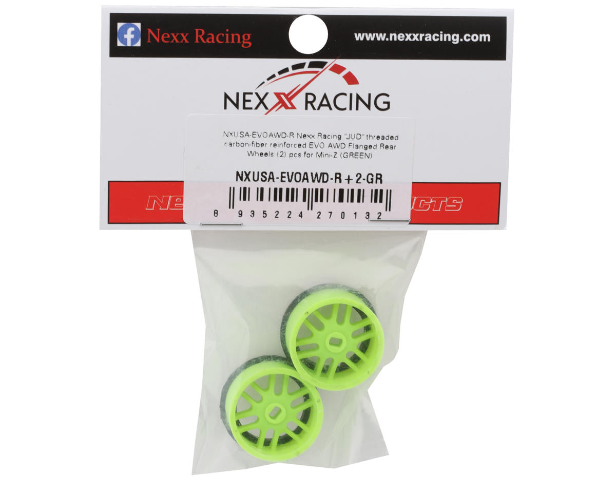 NEXX Racing Mini-Z AWD "JUD" EVO Rear Threaded Side-Wall Carbon Fiber Rims