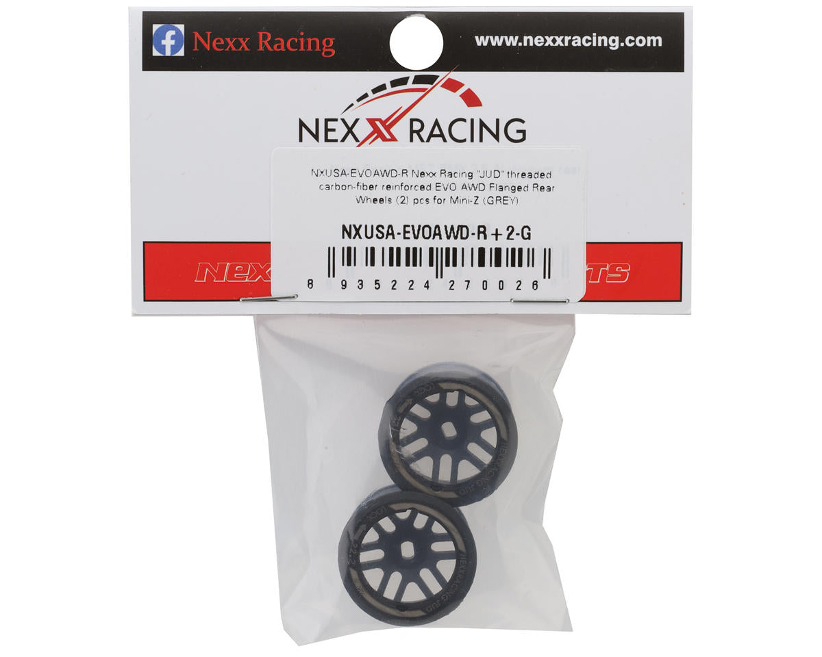 NEXX Racing Mini-Z AWD "JUD" EVO Rear Threaded Side-Wall Carbon Fiber Rims