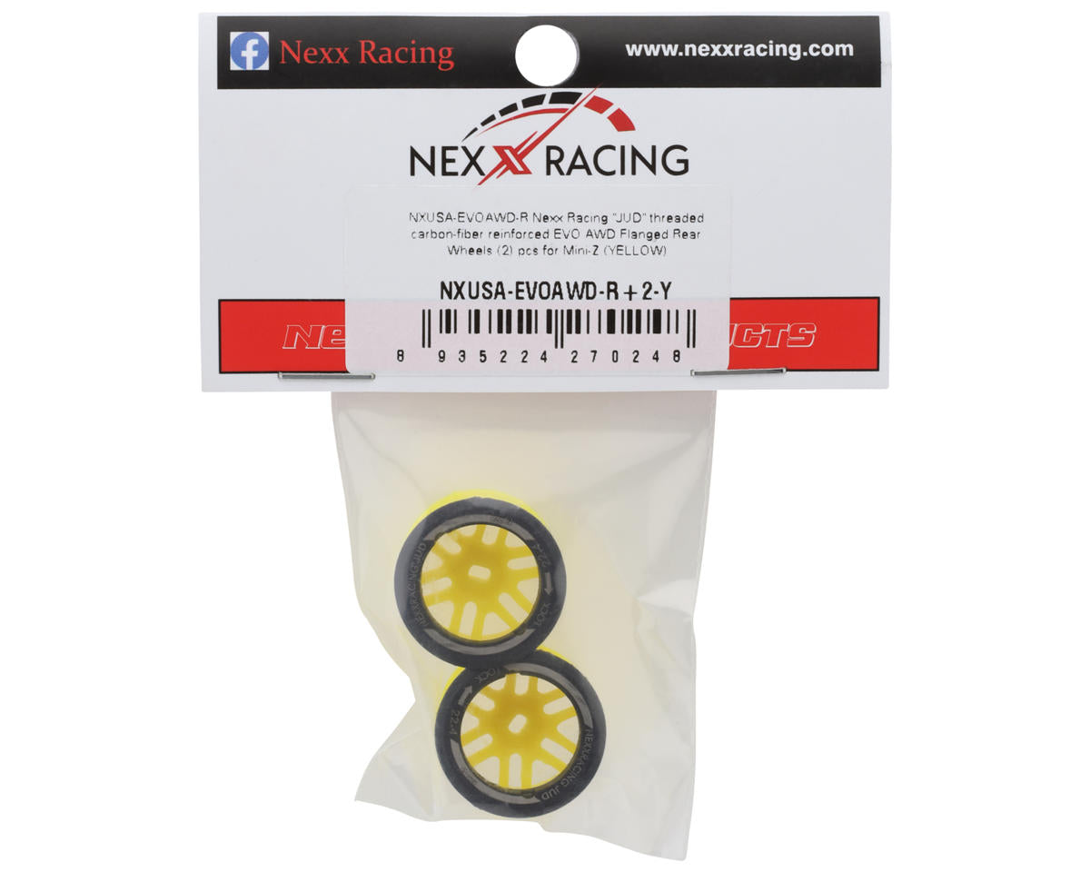 NEXX Racing Mini-Z AWD "JUD" EVO Rear Threaded Side-Wall Carbon Fiber Rims