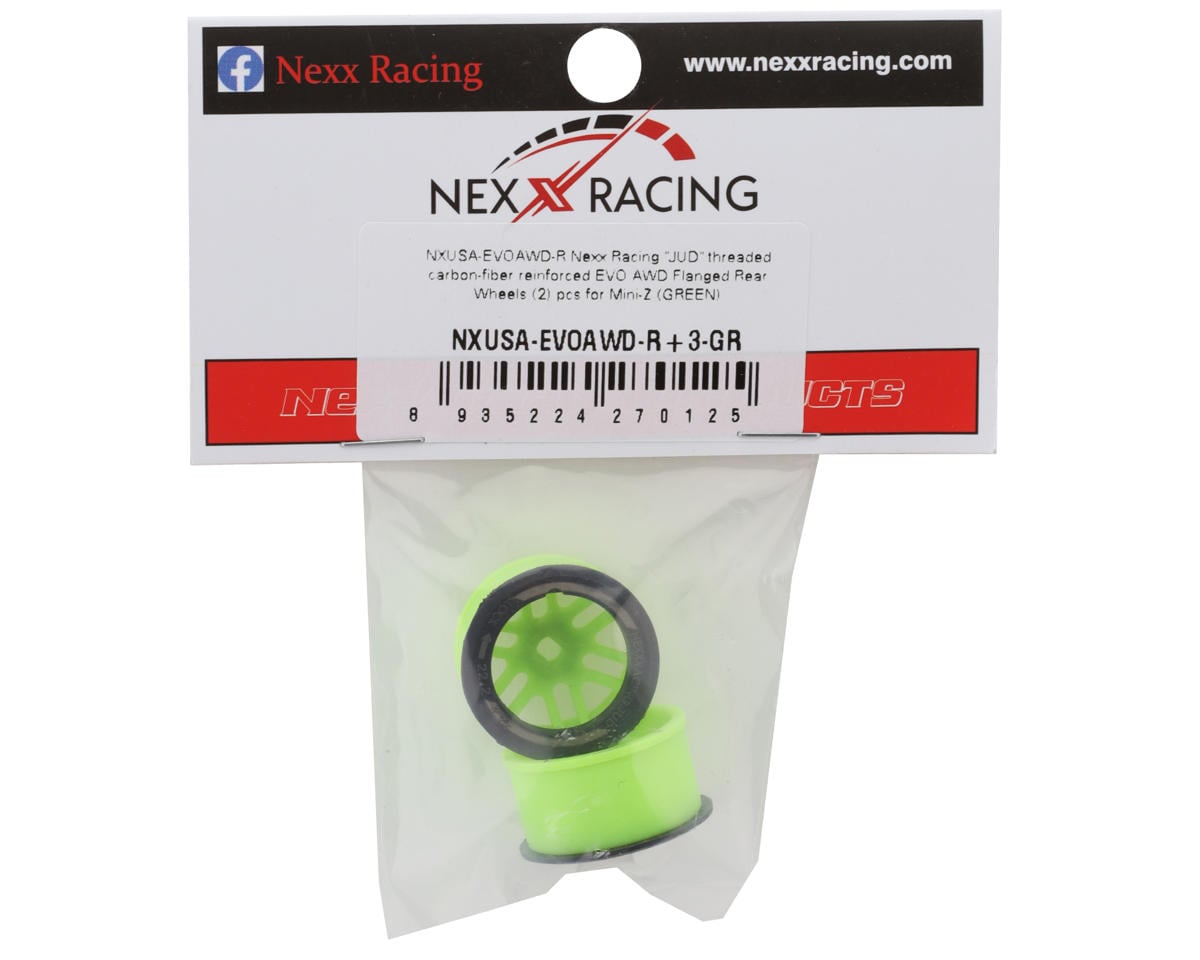 NEXX Racing Mini-Z AWD "JUD" EVO Rear Threaded Side-Wall Carbon Fiber Rims