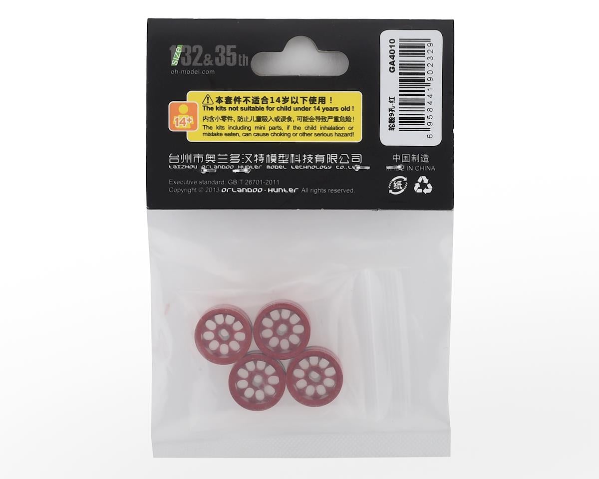 Orlandoo Hunter Aluminum Porous 9 Hole Wheel (Red) (4)