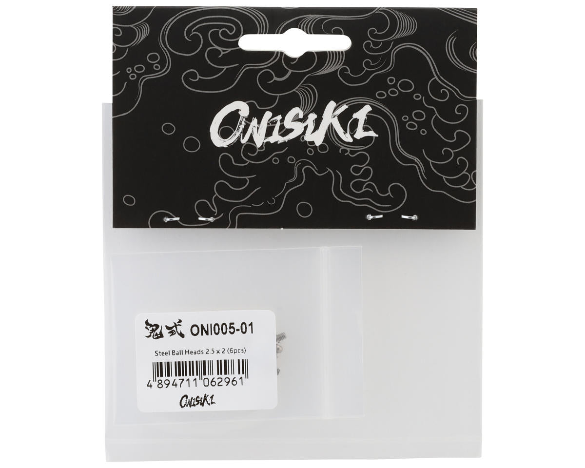 Onisiki 2.5x2mm Steel Ball Heads Studs (6)