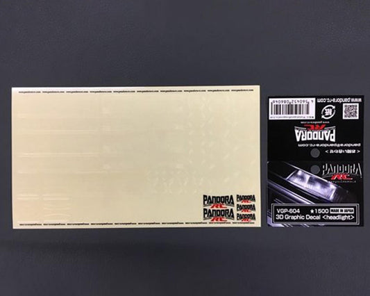 Pandora RC 1/10 Scale 3D Graphic Headlight Decal Sheet