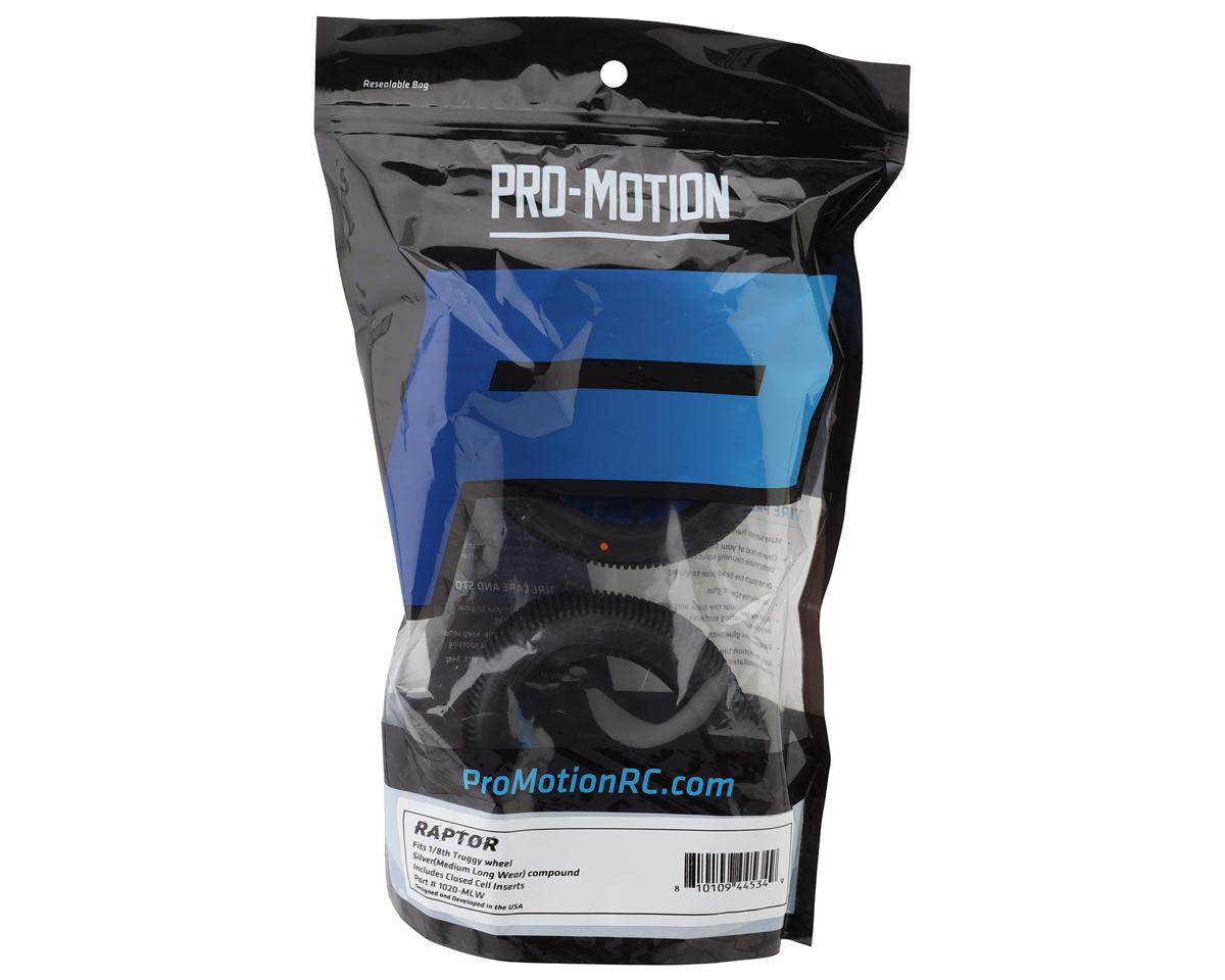 Pro-Motion Raptor 1/8 Truggy Tires (2) (Medium - Long Wear)