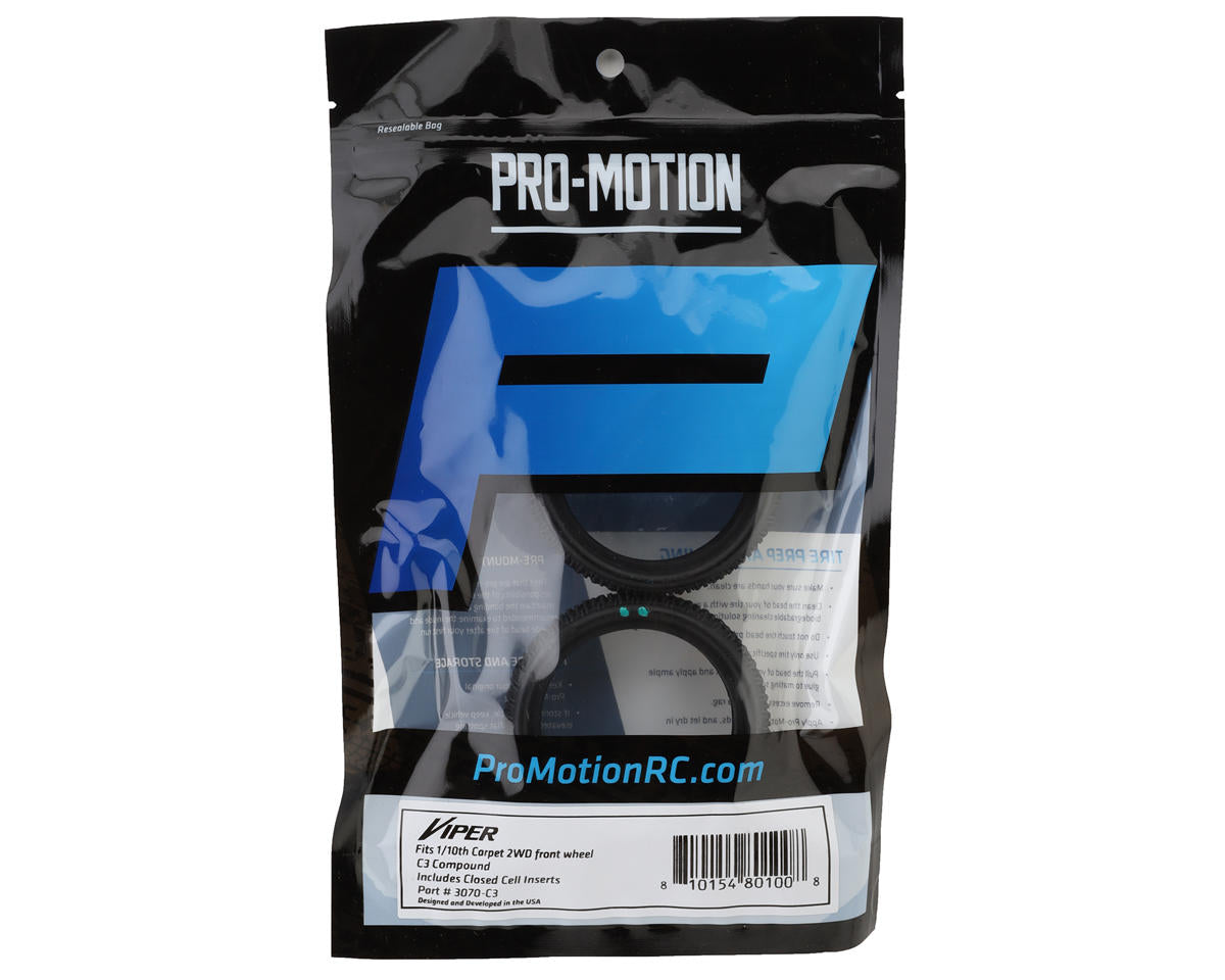 Pro-Motion Viper 2.2" Slim 2WD Front LP Carpet 1/10 Buggy Tire (2)