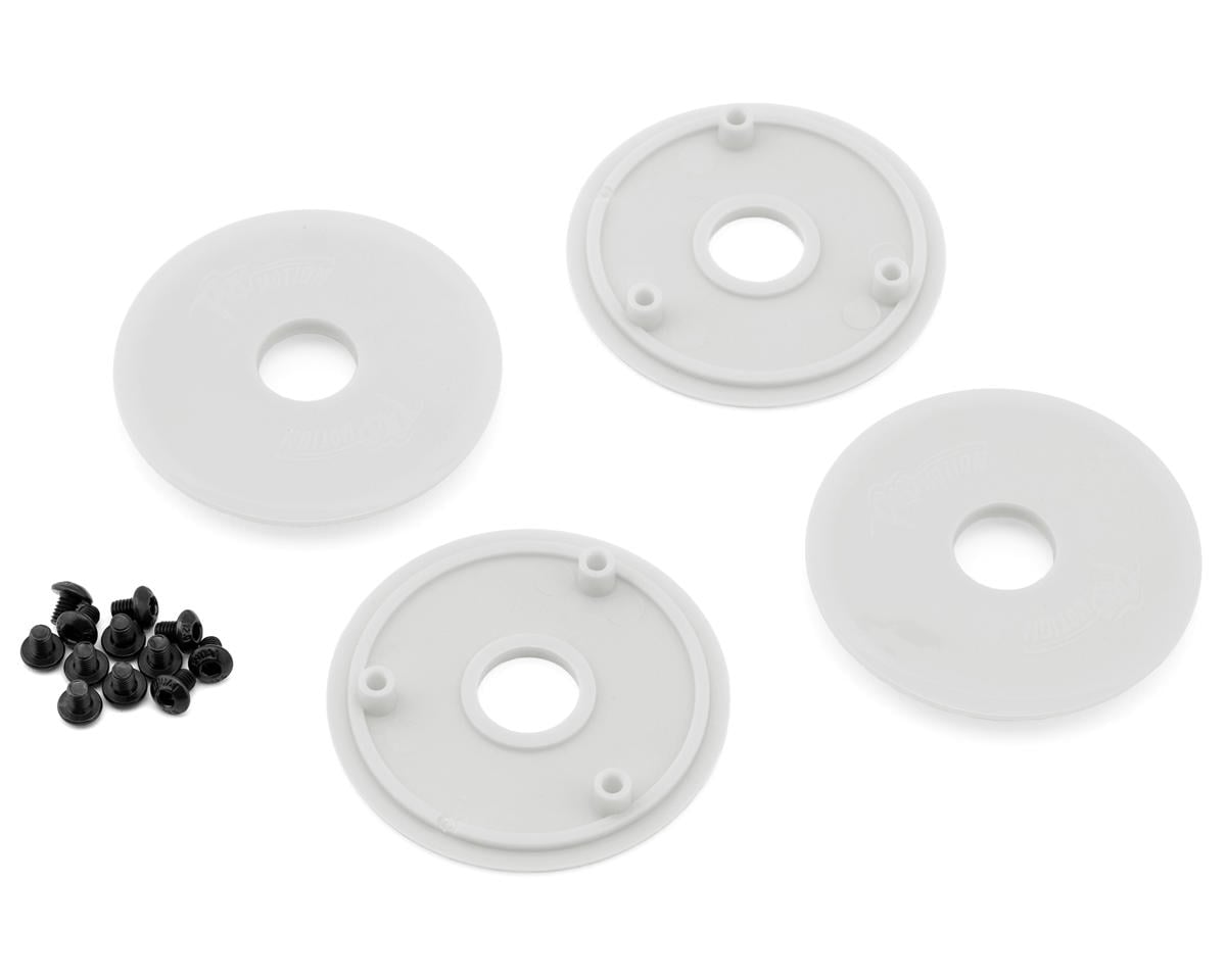 Pro-Motion 1/10 Magnum 2.2'' Dirt Oval Wheels Mud Covers (White) (4)