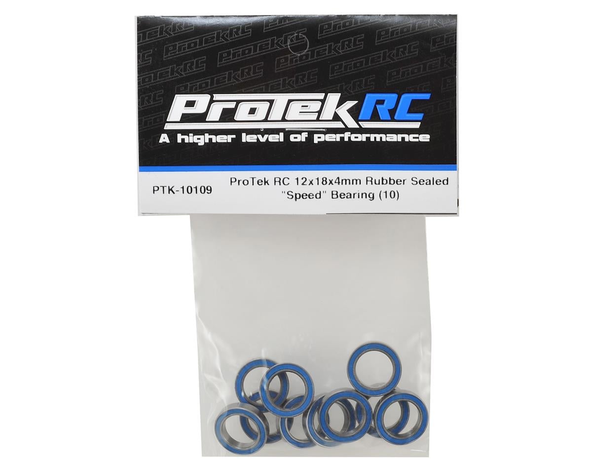 ProTek RC 12x18x4mm Rubber Sealed "Speed" Bearing (10)