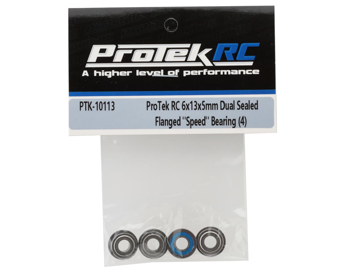 ProTek RC 6x13x5mm Dual Sealed Flanged Bearing (4)