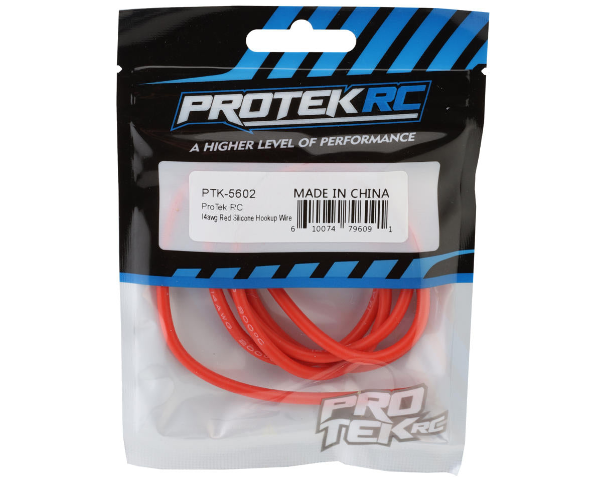 ProTek RC Silicone Hookup Wire (Red) (1 Meter) (14AWG)