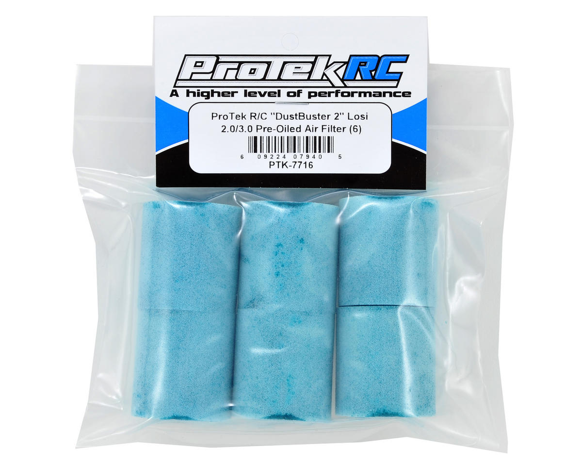 ProTek RC "DustBuster 2" TLR Style Pre-Oiled Air Filter Foam (6)