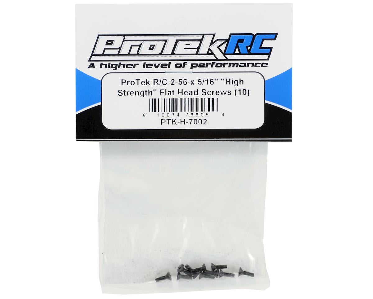 ProTek RC 2-56 x 5/16" "High Strength" Flat Head Screws (10)