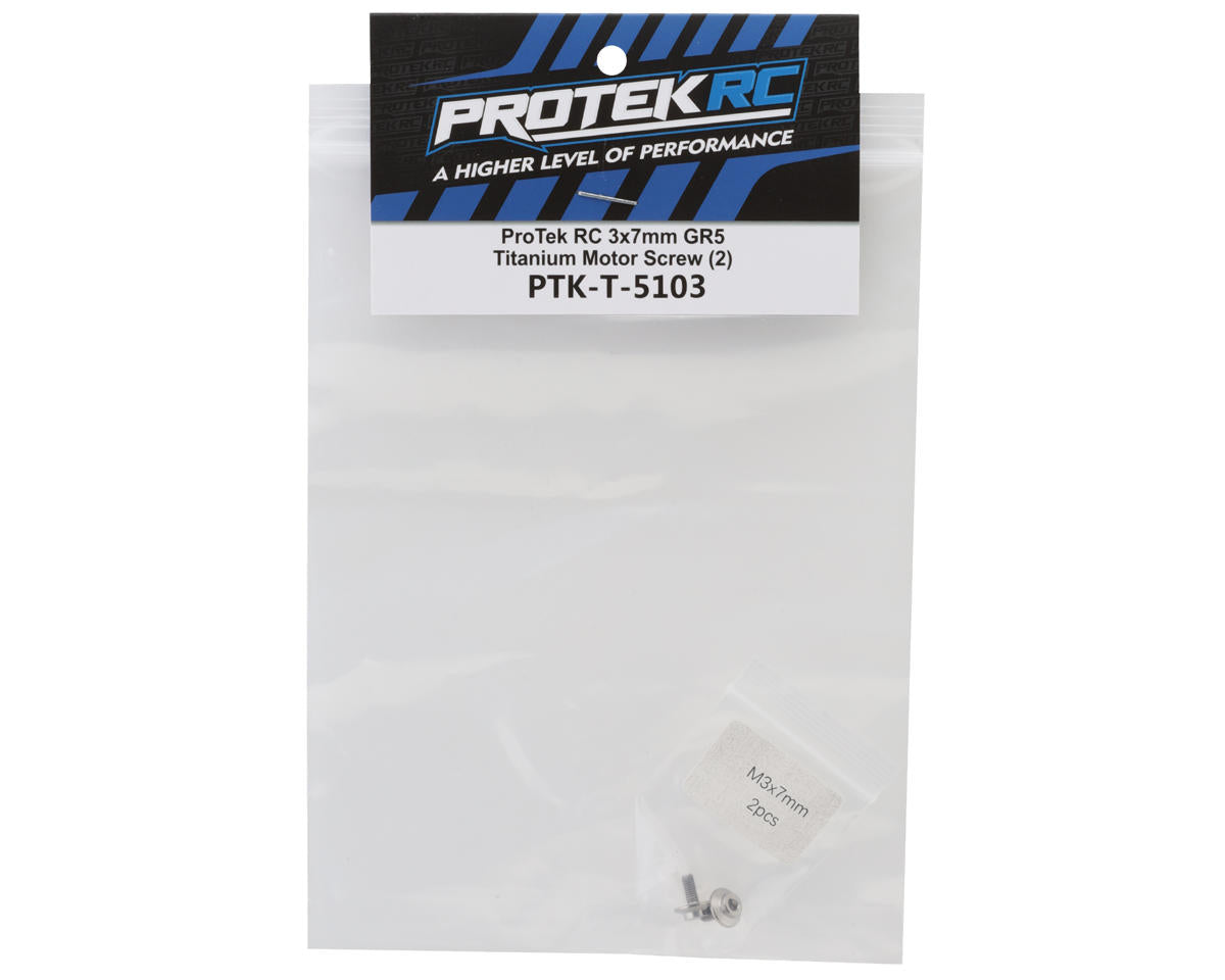 ProTek RC GR5 Titanium Motor Screw (2) (3x7mm)