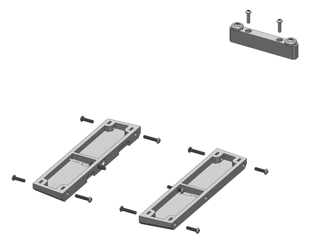 ShrinkRC RC4WD TF2 LWB Body Mounts for RC4WD Mojave II Four Door Body